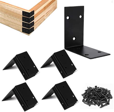 white metal angle brackets|black angle brackets for wood.